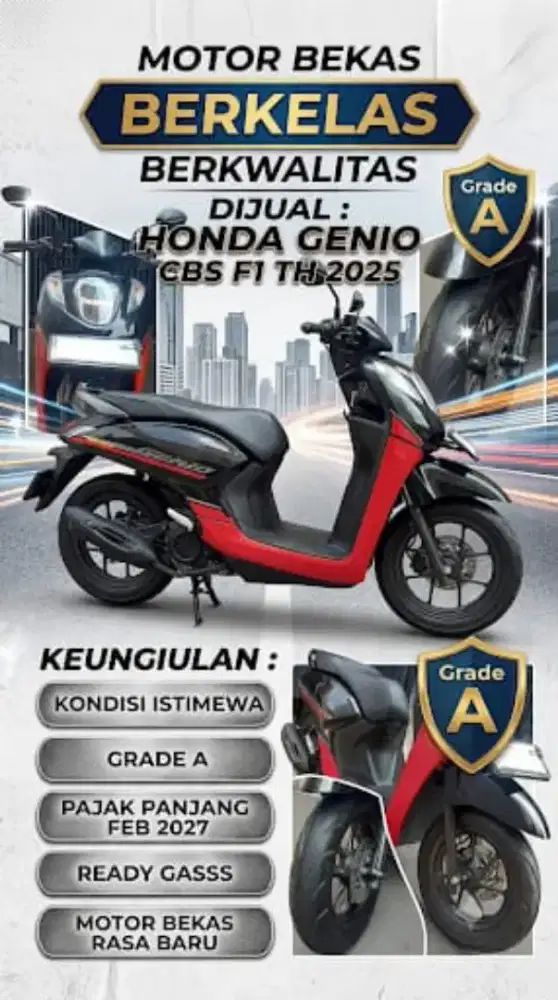 Dijual Honda Genio Cbs 2025 Ban Donat Unit Pilihan Grade A siiap Gasss