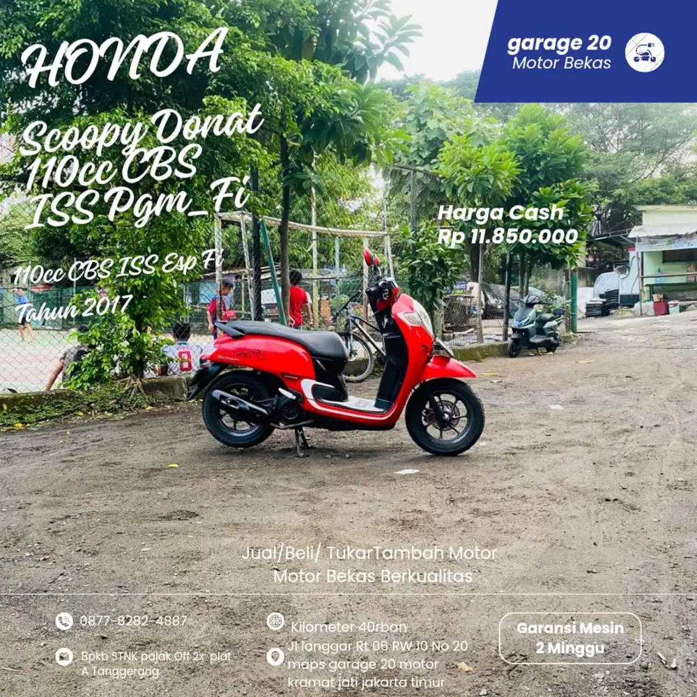 Honda Scoopy 110cc Donat CBS ISS Esp Pgm_Fi Tahun 2017