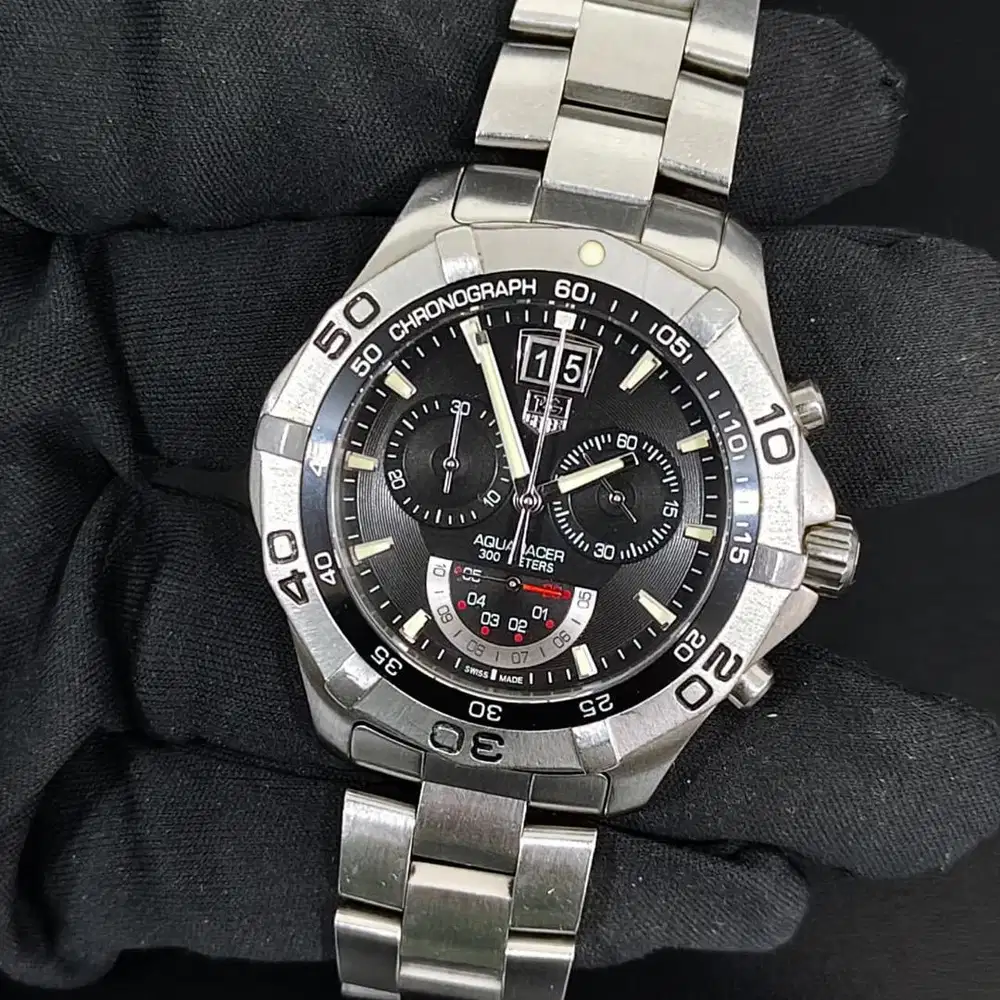 TAG Heuer Aquaracer 300M CAF101A smiley Chronograph Quartz Big Date