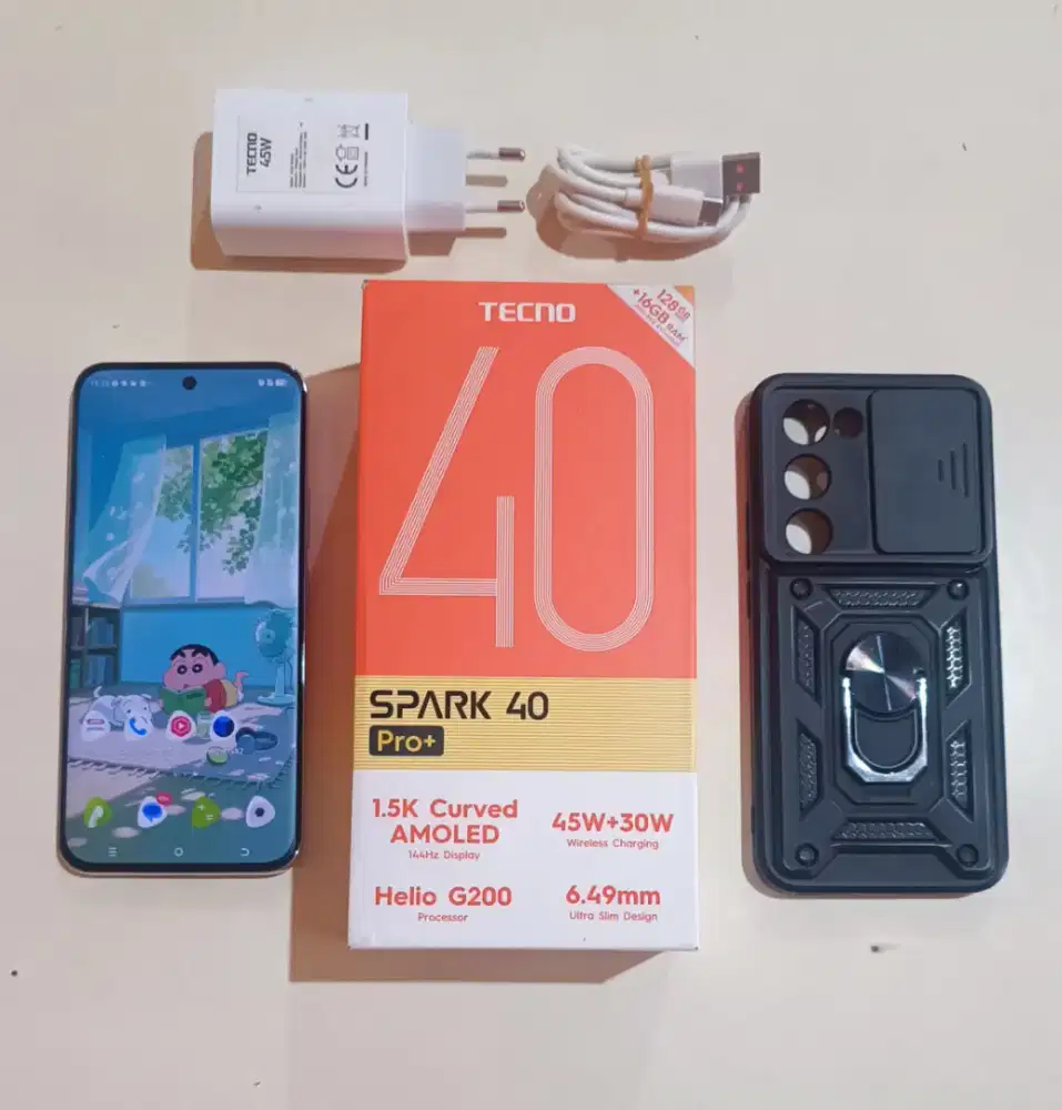 Techno spark 40 pro+ 8/128 fullset ori mulus