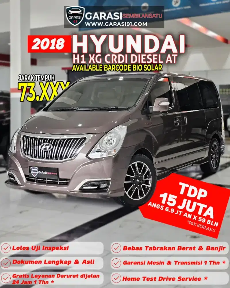 ‼️TDP 15 JT‼️HYUNDAI H1 XG CRDI DIESEL AT 2018