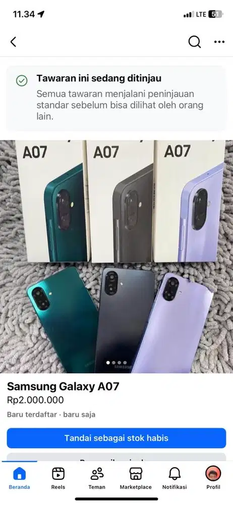 Ready samsung galaxy A07 mulai dari 2 jutaan