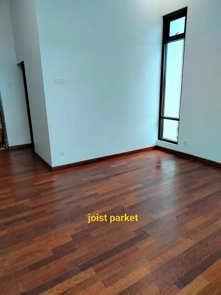 lantai kayu parket flooring merbau finishing uv coating lebar 9cm