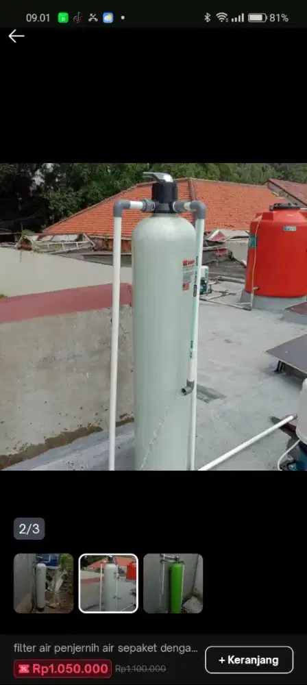 Sepaket filter air dengan media