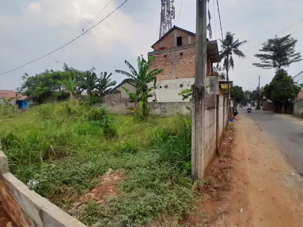 Tanah di Cinangka bentuk kantong , Akses jalan besar , luas 1168m2