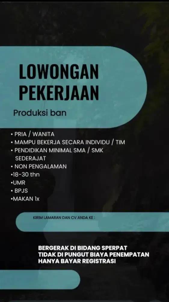 lowongan kerja operator produksi/ helper
