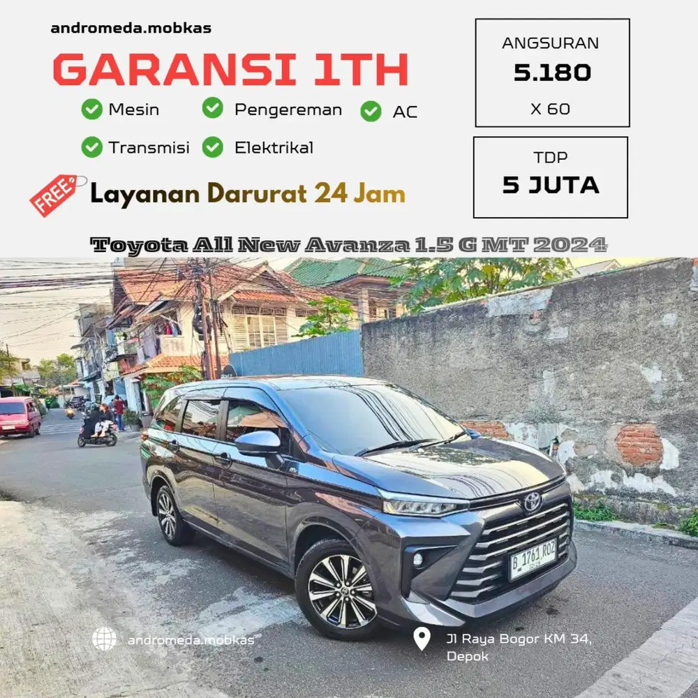TDP TERMURAH 5 JT TOYOTA ALL MEW AVANZA 1.5 G MANUAL 2024 ISTIMEWA