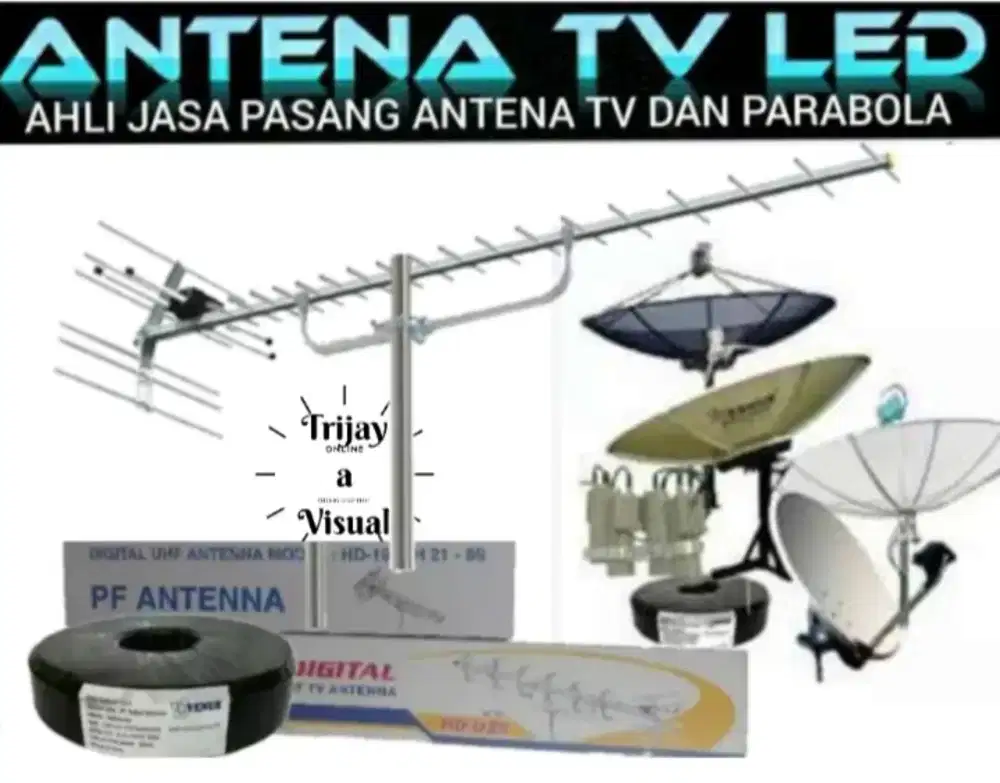 Ahli jasa pasang antena TV digital service parabola dan camera CCTV