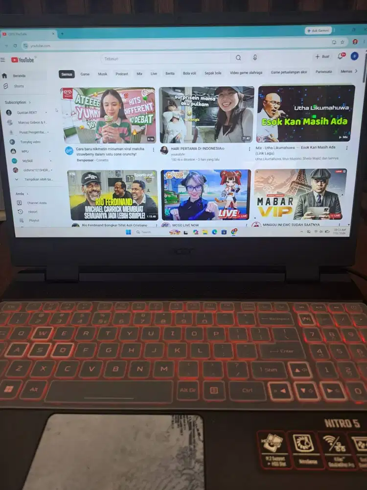 Acer Nitro 5 an515-58 siap pakai