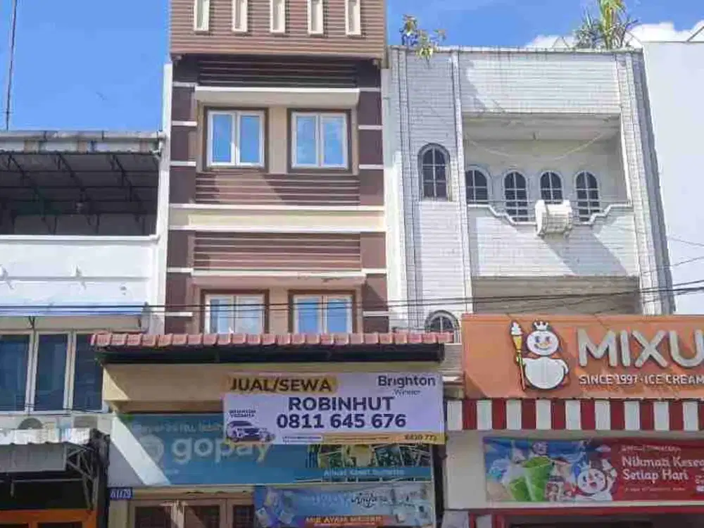 Ruko 4 Lantai Jl Sumatera Samping Mixue