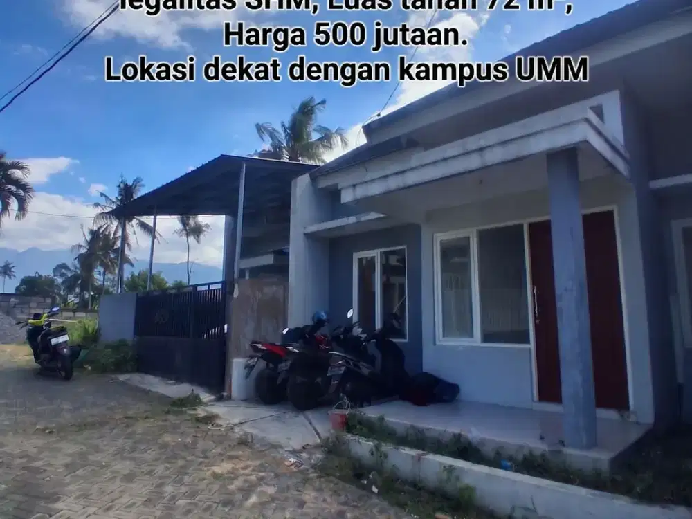Rumah Kos 4 Kamar Dekat Kampus UMM SHM Harga Mulai 500 Jutaan