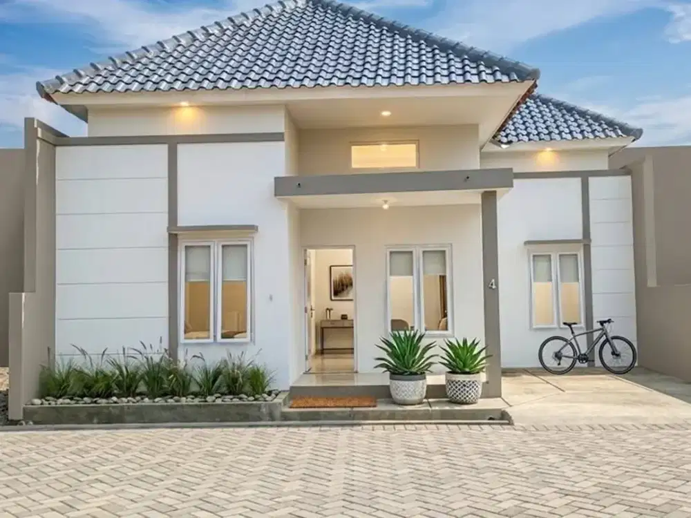 dijual rumah modern minimalis type 50/85 free desain bisa kpr dp 0% atau cash tempo lokasi gentan baki timurnya luwes