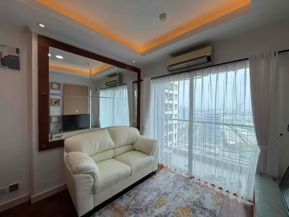 Jual 2 Kamar Apartemen City Home Mall Of Indonesia Kelapa Gading Furnish Lantai 18 siap huni