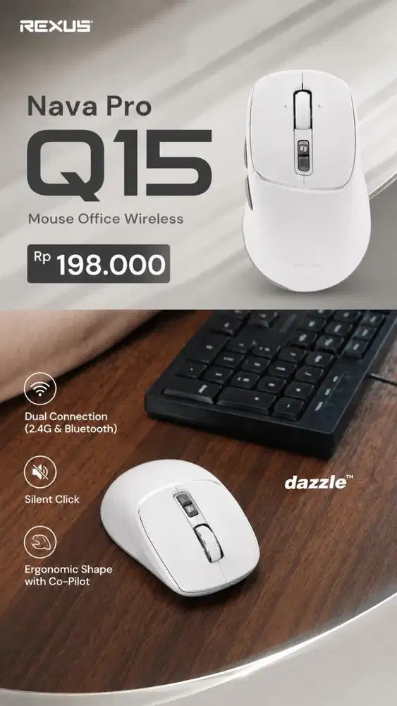 Mouse office wireless rexus Q15