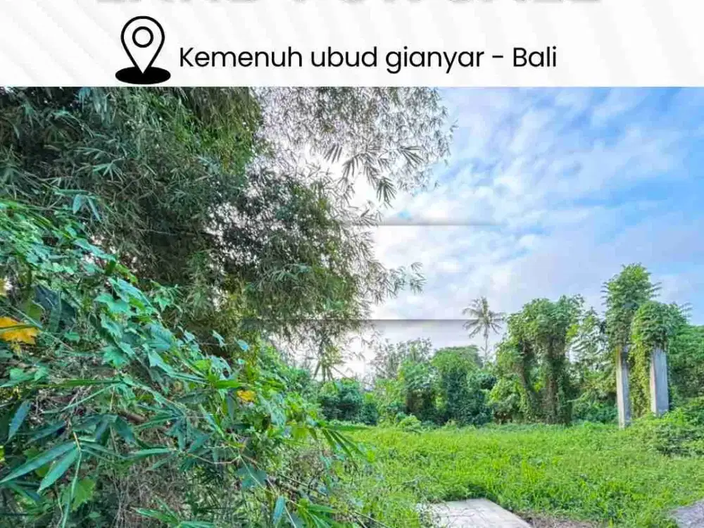 DIJUAL CEPAT TANAH KAWASAN VILLA & RESORT di KEMENUH UBUD GIANYAR BALI