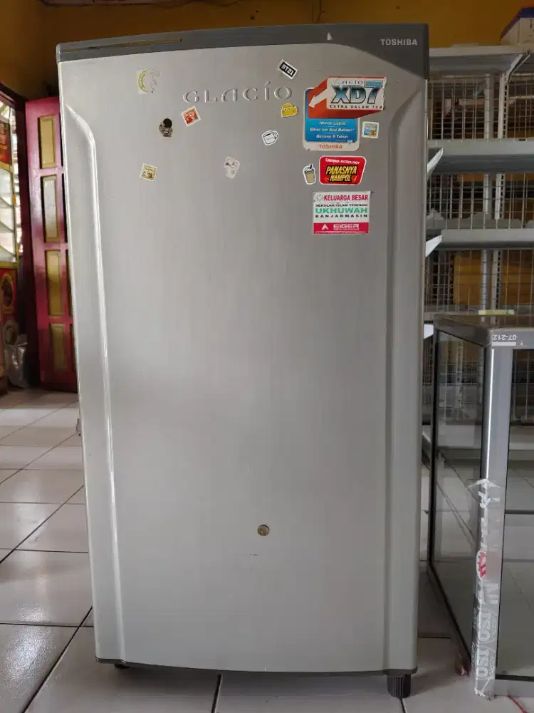 Kulkas Toshiba Glacio 1 Pintu Silver - Siap Pakai (80W)