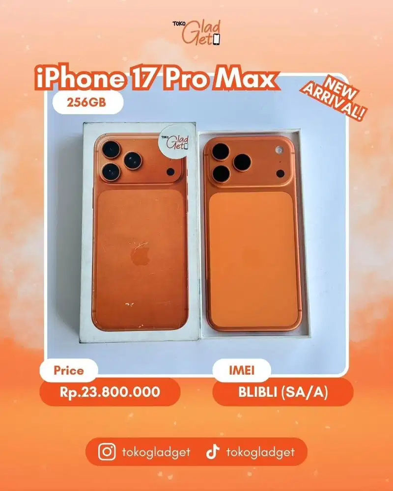 iPhone 17 Promax 256 Gb ex IBOX/BLIBLI