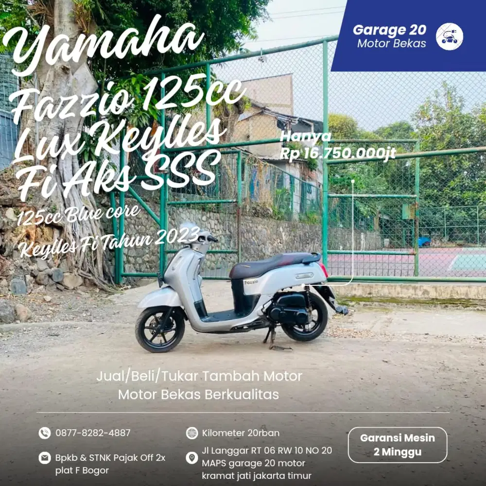 Yamaha All New Fazzio lux 125cc keylles aks sss Tahun 2023