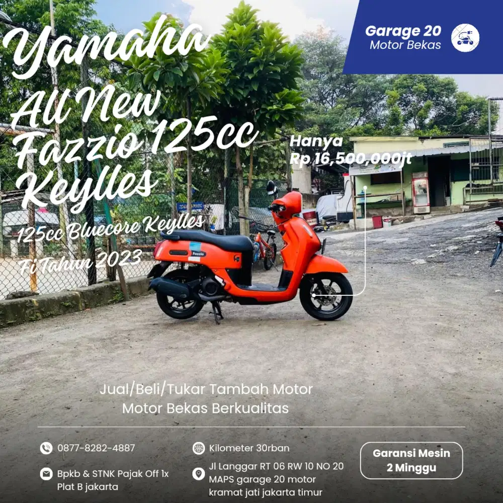 Yamaha All New Fazzio 125cc keylles aks sss Tahun 2023