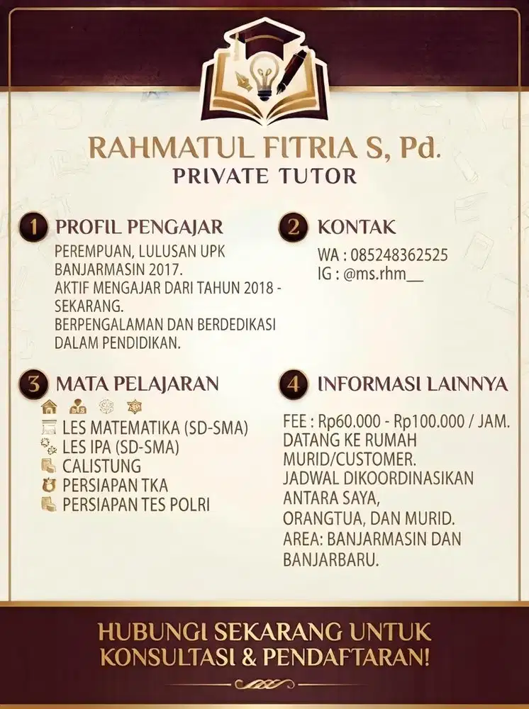 Les privat matematika, calistung