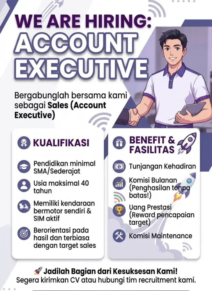 Lowongan sales (Account Executive)