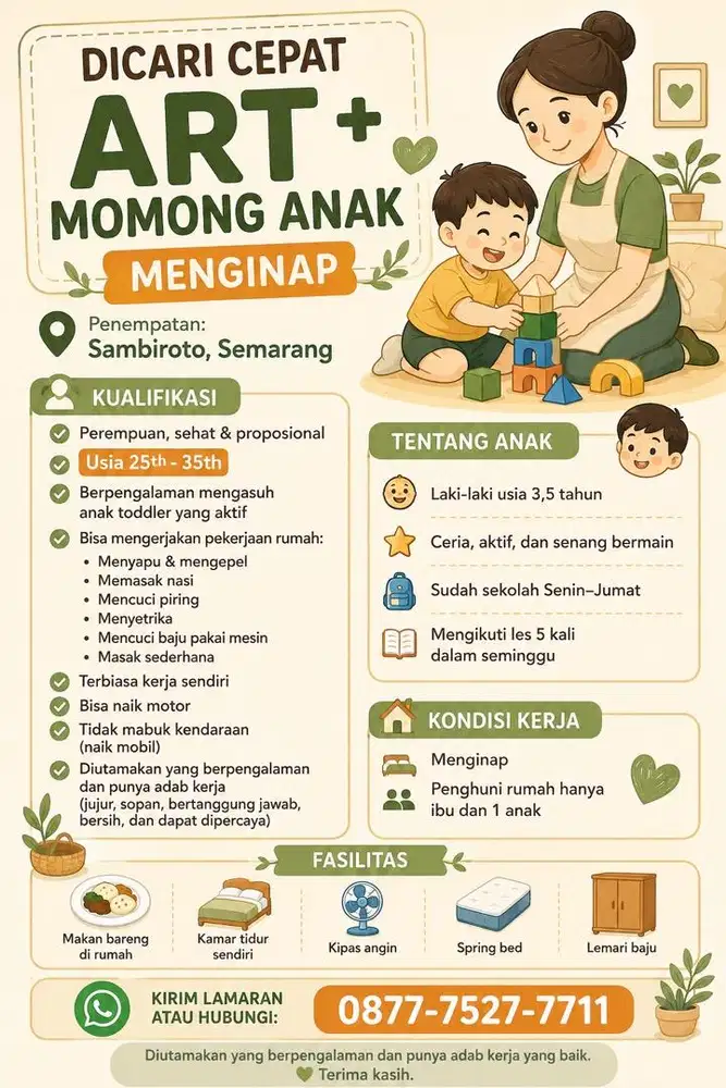 Butuh cepat ART MOMONG