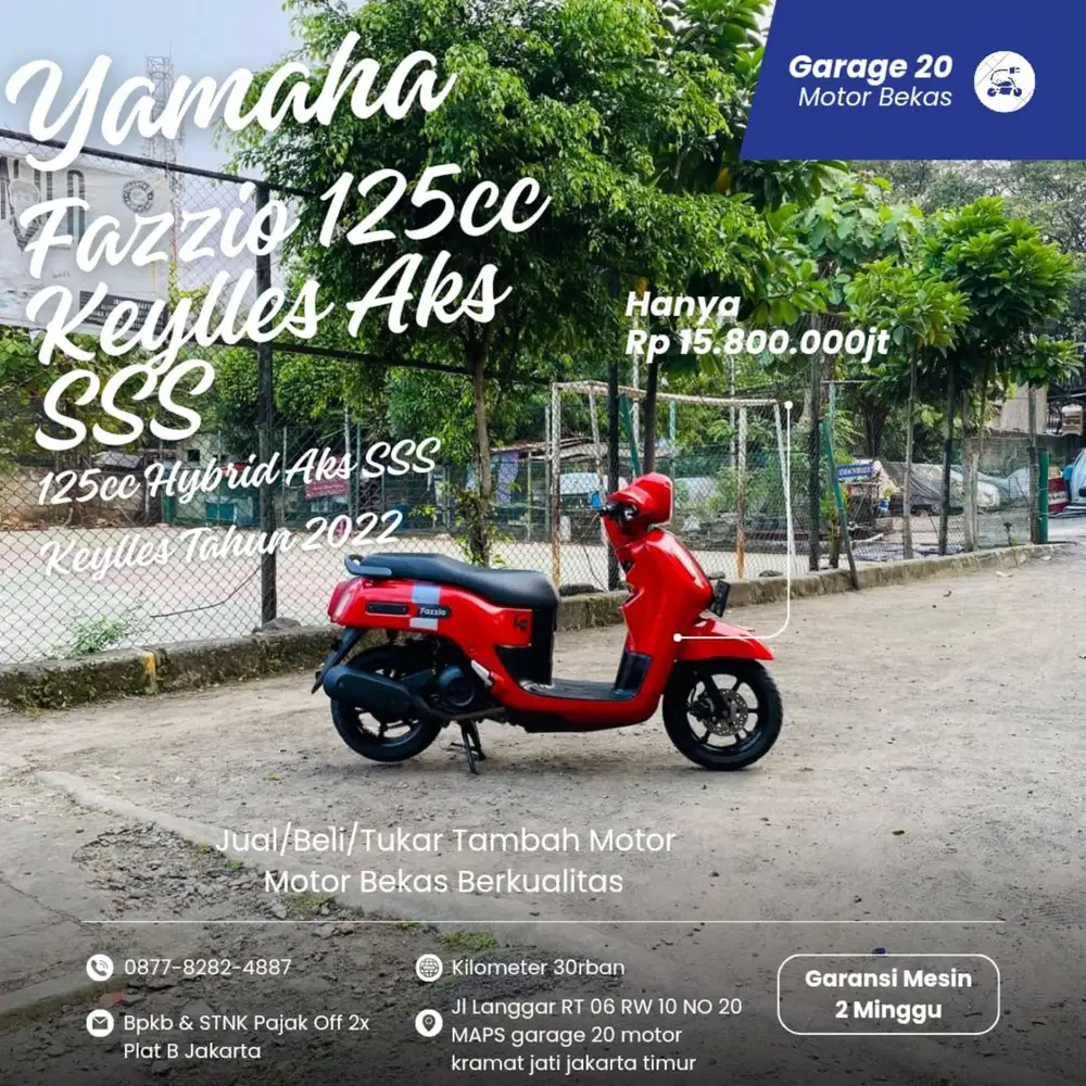 Yamaha All New Fazzio 125cc keylles aks sss Tahun 2022