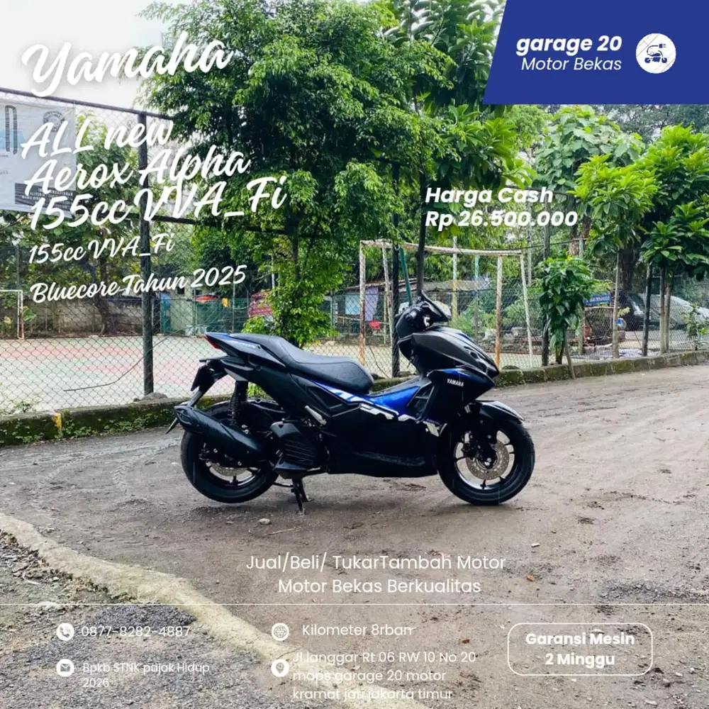 Yamaha All New Aerox Alpha 155cc VVA_Fi Pemakaian 2026 Tahun 2025