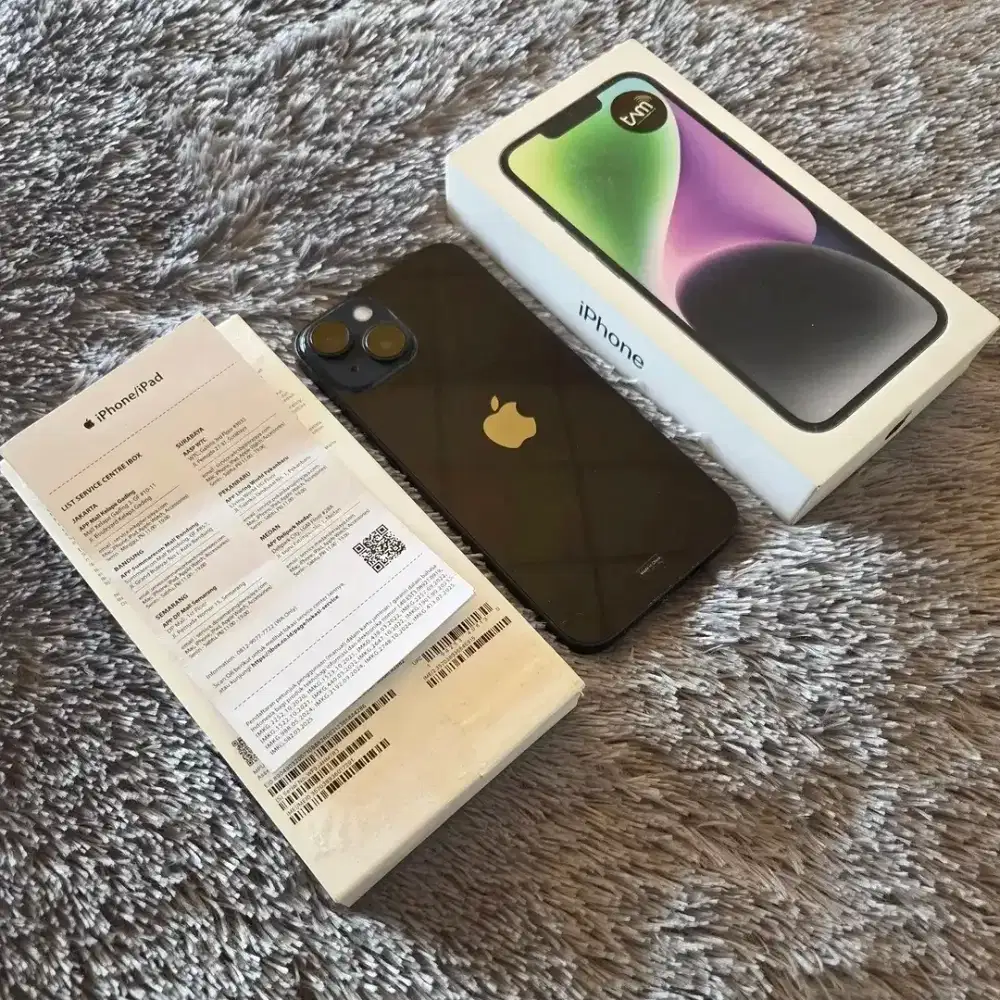 Iphone 14 128Gb Black garansi February 2027
