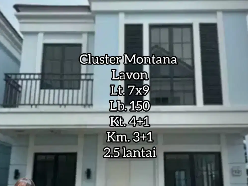 Rumah 2.5 Lantai Cls Montana Lavon Suvarna Cikupa Tangerang