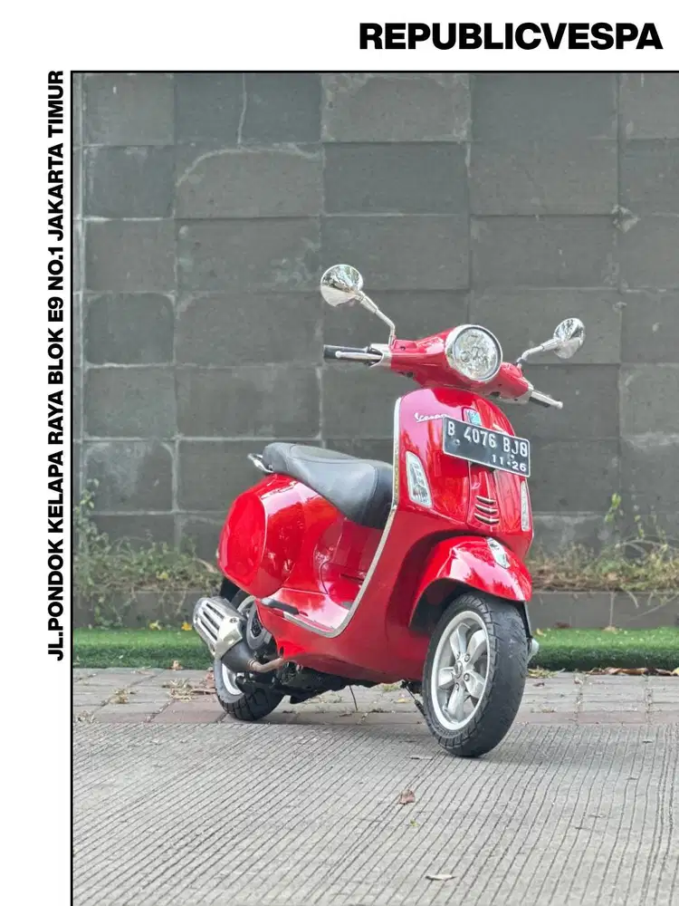TERMURAH PIAGGIO VESPA PRIMAVERA 150 IGET TAHUN 2016  ROSSO DRAGON
