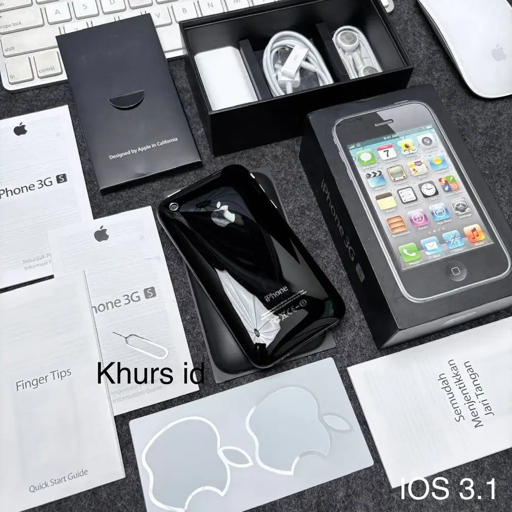 iphone 3gs black 8gb ios3.1 ex resmi - rare apple collection