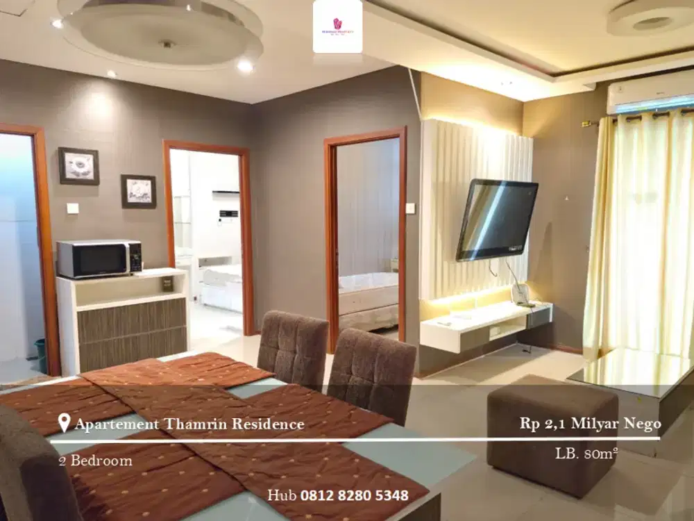 Dijual Apartement Thamrin Residence 2BR Full Furnished Tower D