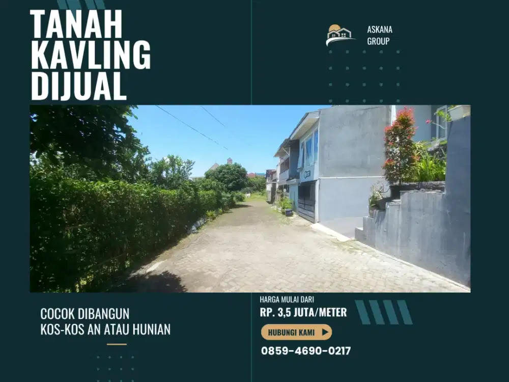 Row Jalan 6 Meter Cocok Bangun Kos Kosan Tanah Malang 5 Menit Kampus UB Malang