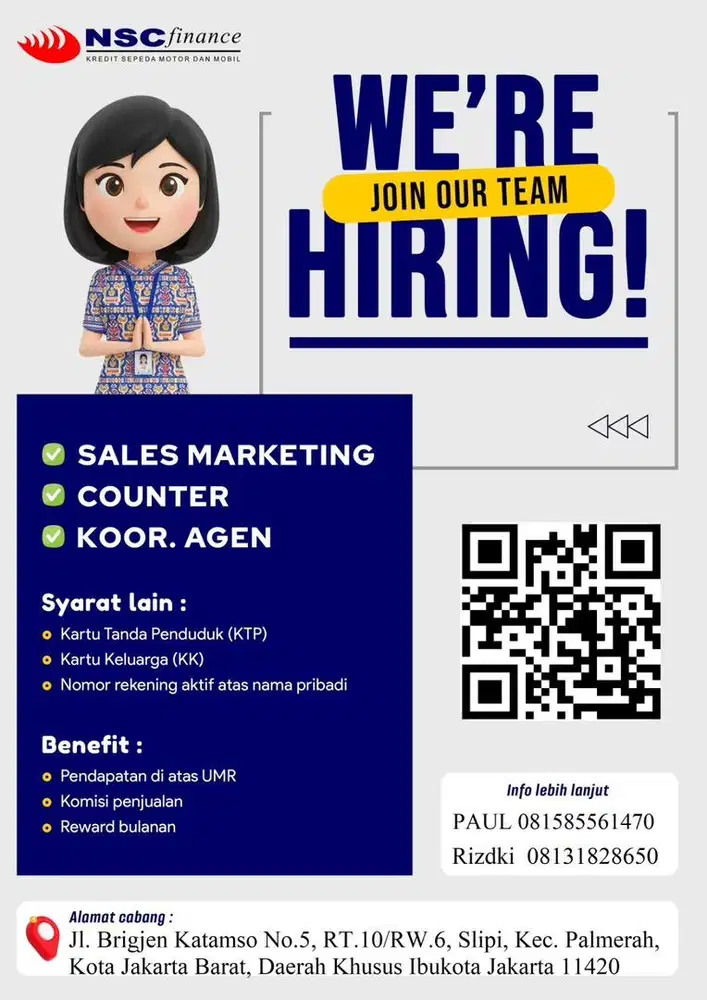 Loker Partnership NSC Finance – Penghasilan Unlimited!
