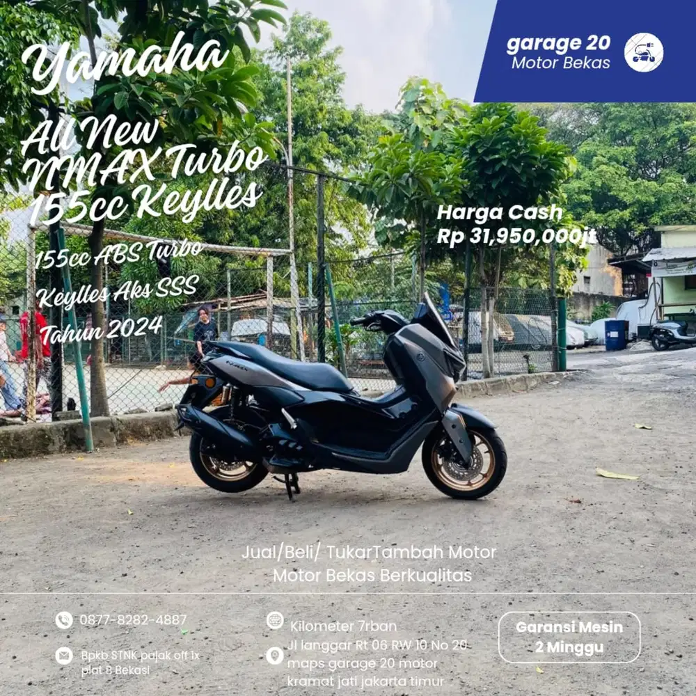 Yamaha All New Nmax turbo 155cc keylles abs fi aks sss Tahun 2924