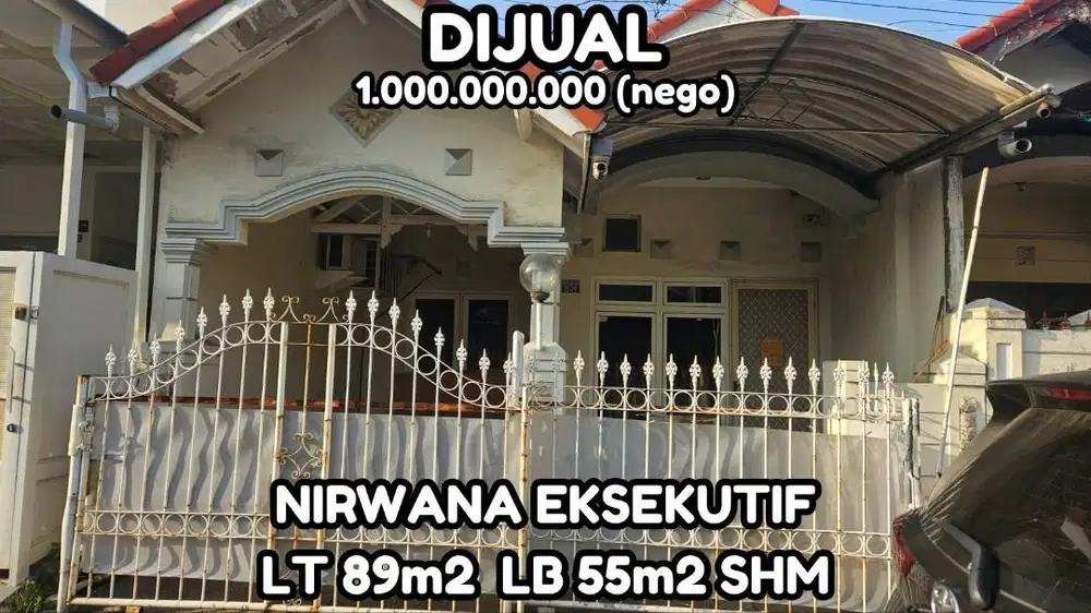 DIJUAL RUMAH NIRWANA EKSEKUTIF LT 89m2  LB 55m2 - SURABAYA
