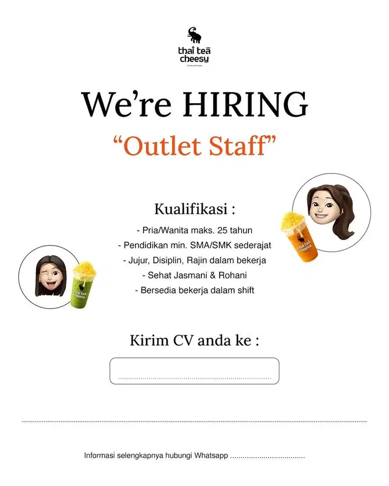 Penjaga Booth/Outlet Staff