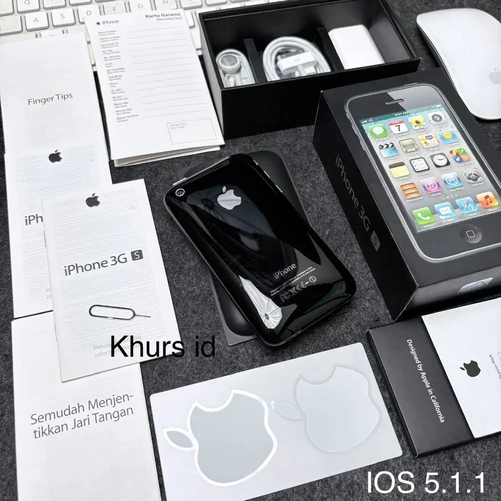 iphone 3gs black 8gb ios5.1.1 ex resmi - rare apple collection