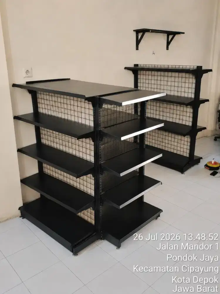 Rak Gondola Minimarket Double Single end Gondola