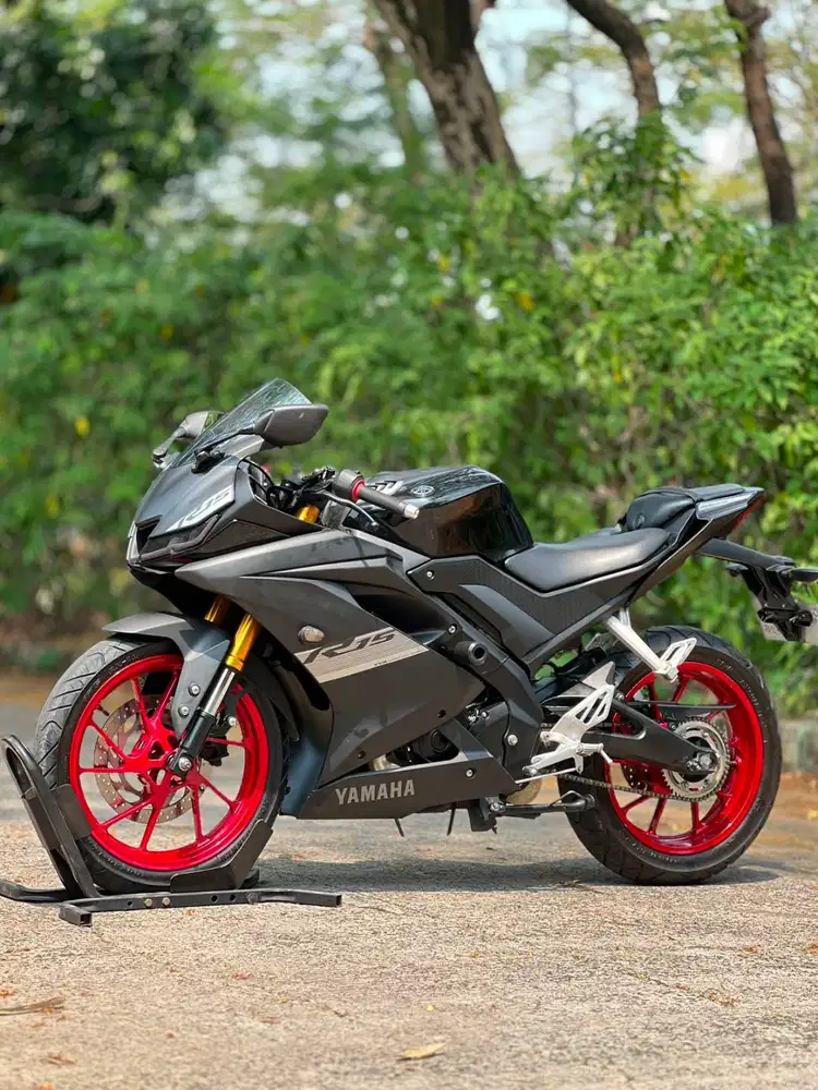 YAMAHA YZF R15 V3 2021 BLACK LOW KM PAJAK ON ANTI REWEL