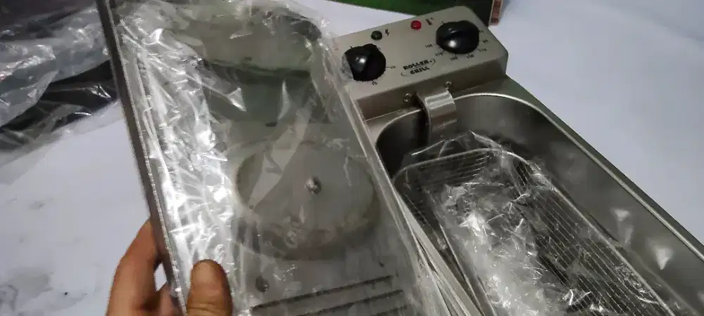 Deep Fryer Elektrik Stainless 6L/8L (Like New) - Siap Pakai