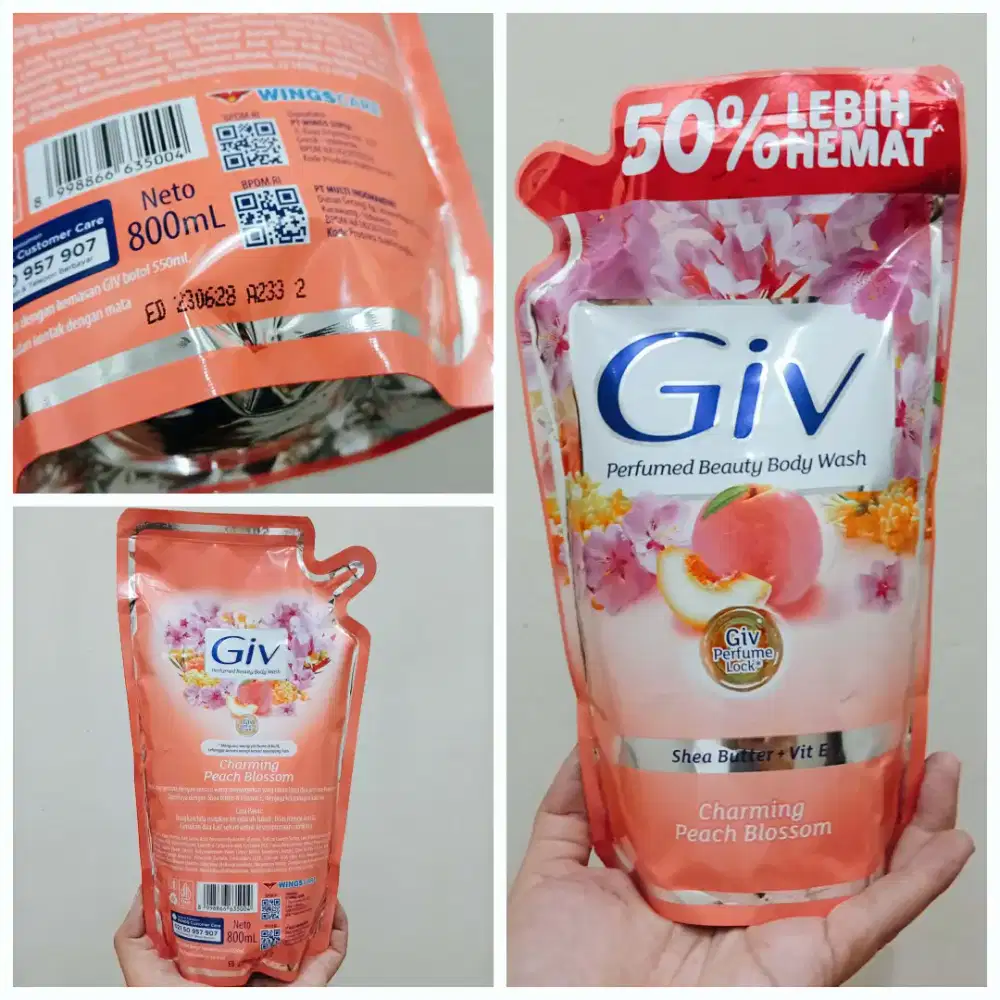 GIV Body Wash Charming Peach Blossom 800 Ml