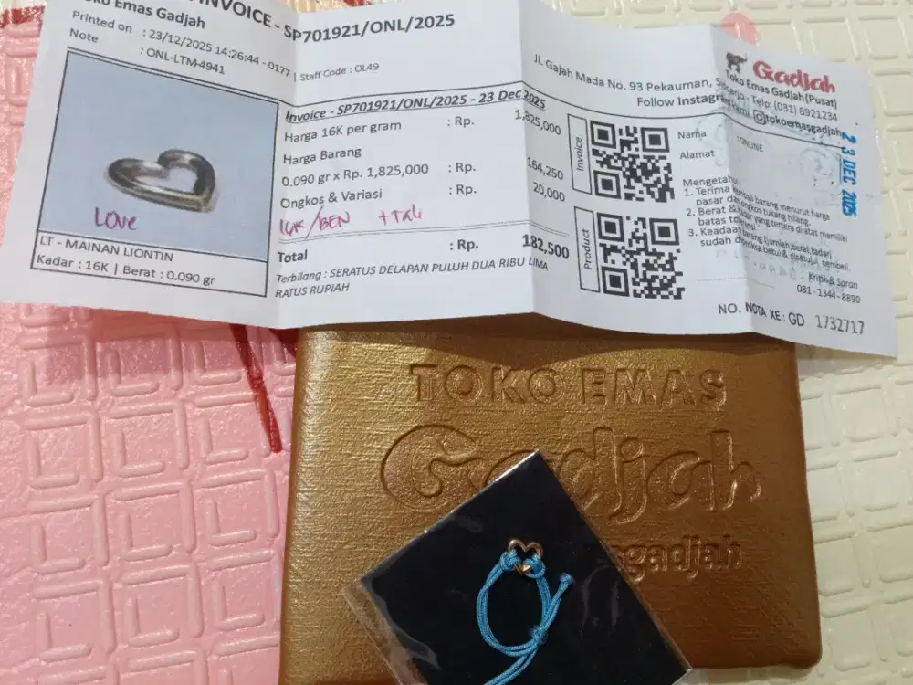 LIONTIN EMAS 16 k