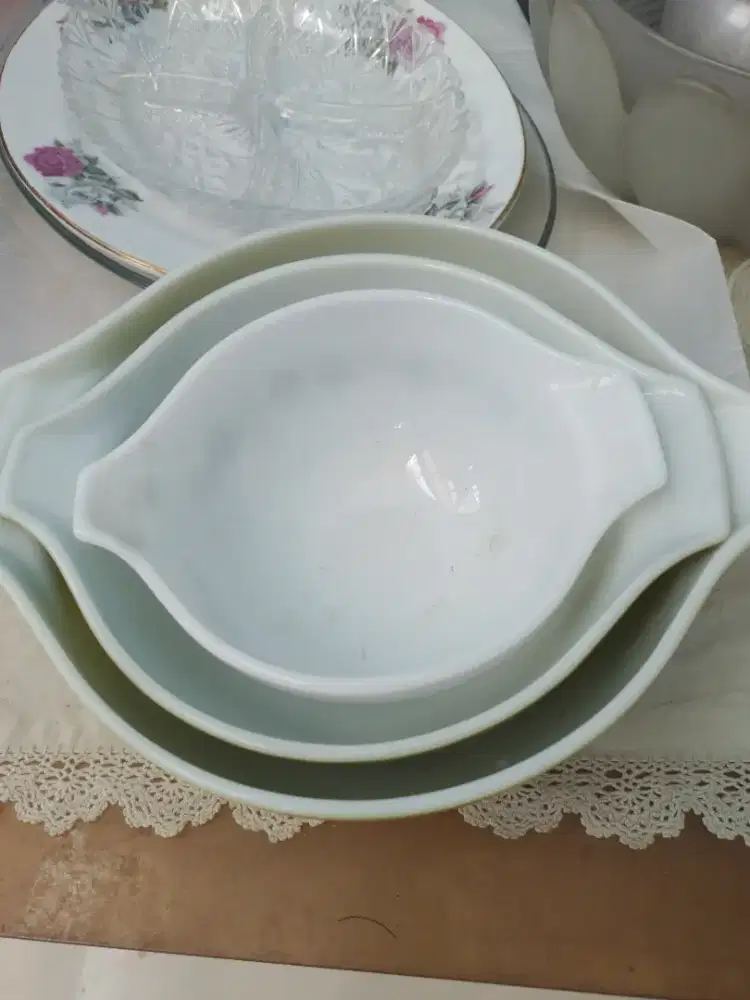 Mangkuk Kaca Vintage Pyrex USA Cinderella Mixing Bowl (Original)