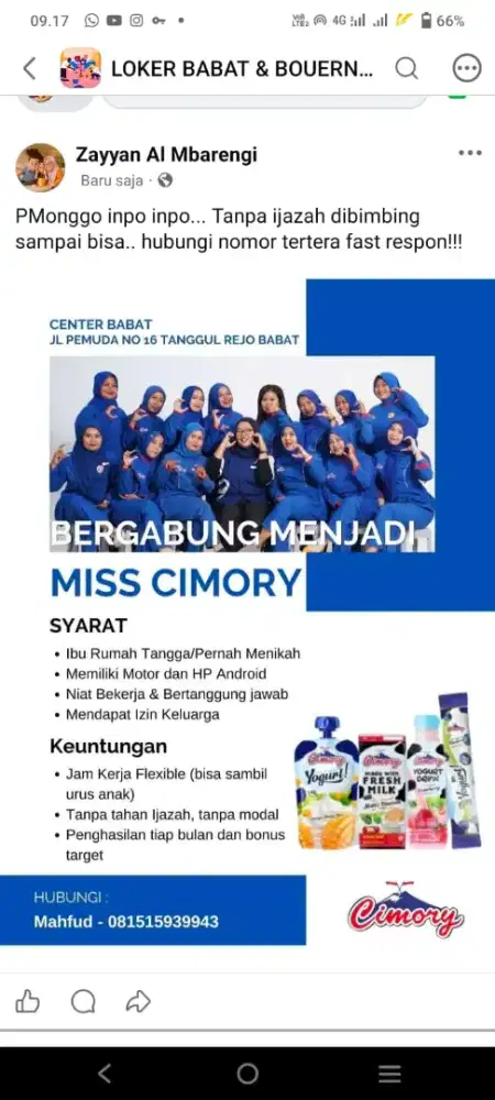 Miss Cimory indonesia