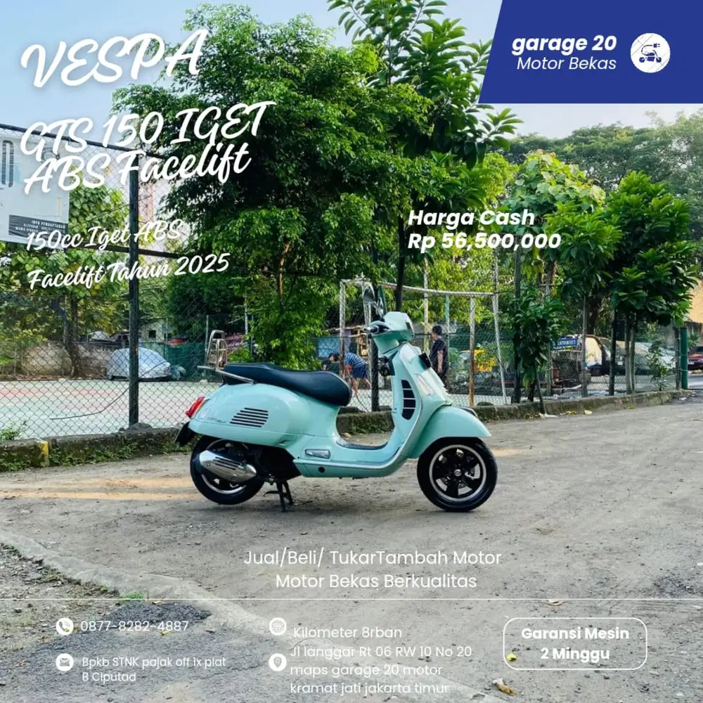 Vespa GTS 150cc 4vie Abs facelift 1get tahun 2025