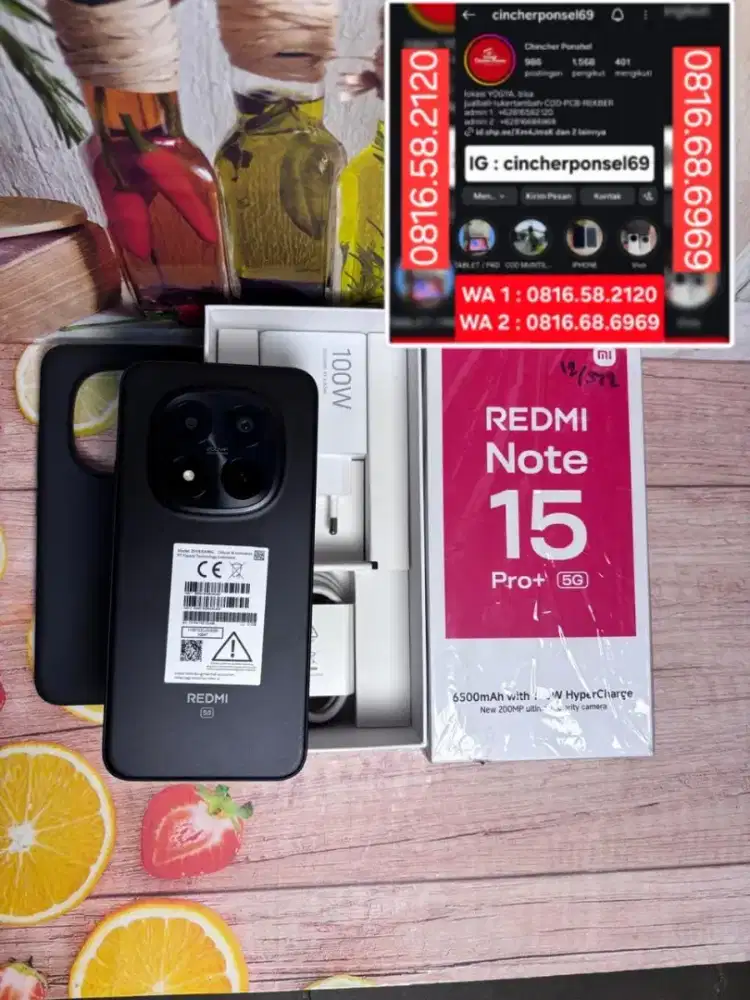 Jual hp likeNEW Redmi Note 15 Pro plus 5G 12/512 istimwa grns MEI 2027
