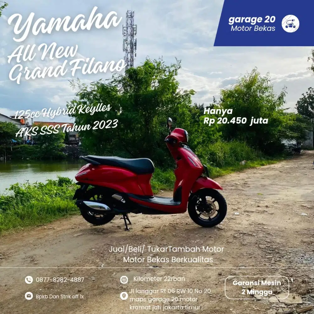 Yamaha All New grand Filano 125cc keylles aks sss Tahun 2023