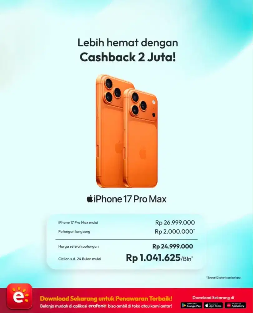 PROMI CICILAN IPHONE 17 PRO